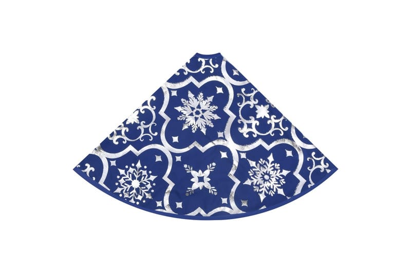 Luksus juletreskjørt med sokk blå 122 cm stoff - Blå - Julepynt & juledekorasjon - Juletrematte
