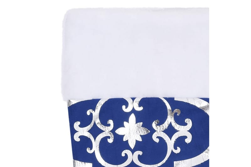 Luksus juletreskjørt med sokk blå 122 cm stoff - Blå - Julepynt & juledekorasjon - Juletrematte
