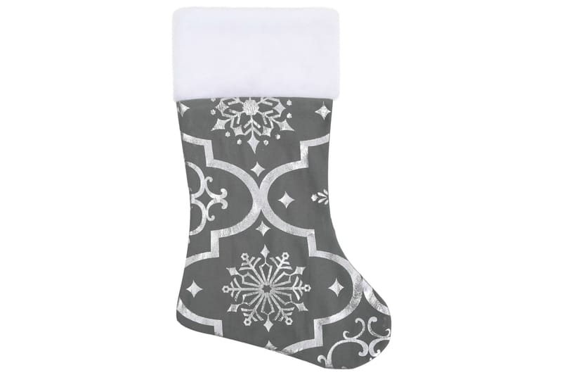 Luksus juletreskjørt med sokk grå 122 cm stoff - Grå - Julepynt & juledekorasjon - Juletrematte