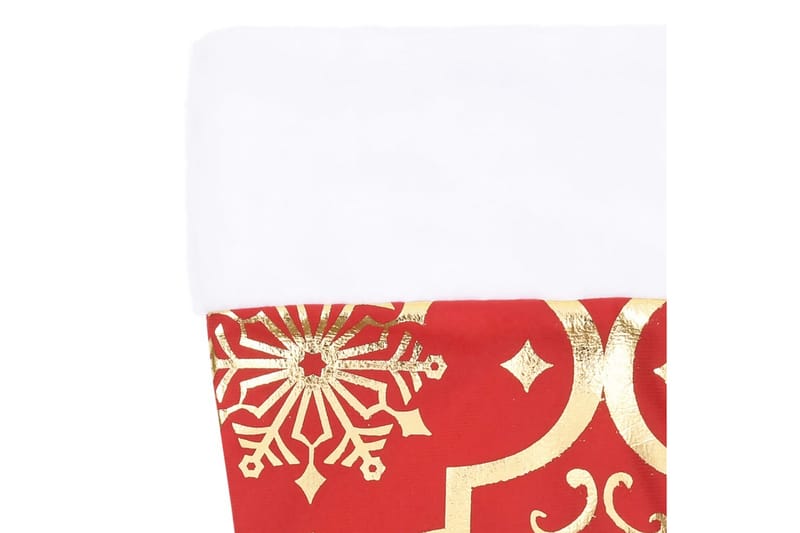 Luksus juletreskjørt med sokk rød 122 cm stoff - Rød - Julepynt & juledekorasjon - Juletrematte