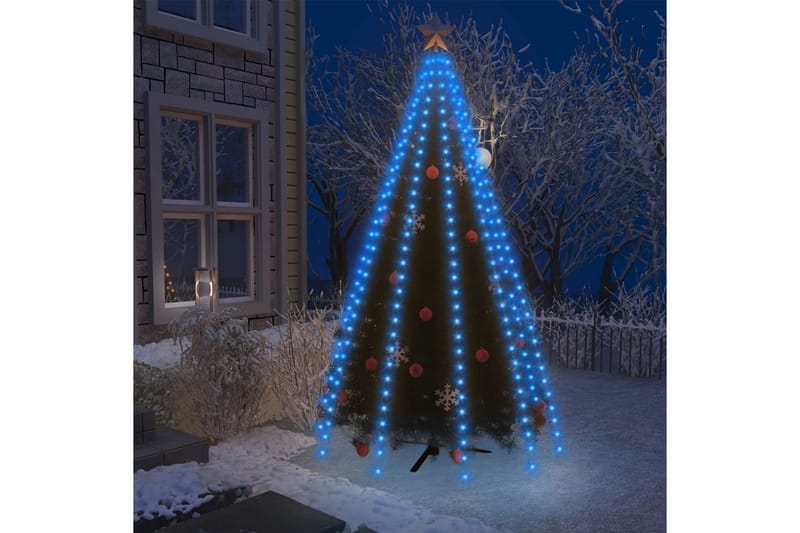 Nettlys for jultre med 300 LED blå 300 cm - Blå - Julepynt & juledekorasjon - Juletrepynt