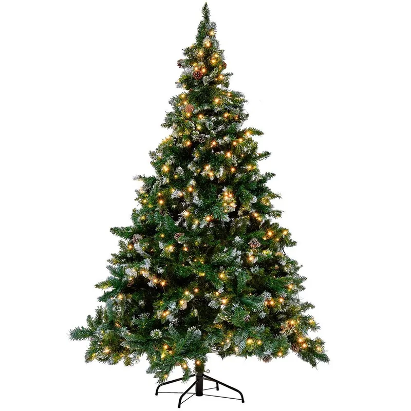 Palomar Plastgran 210 cm med Belysning, Grønn/Svart