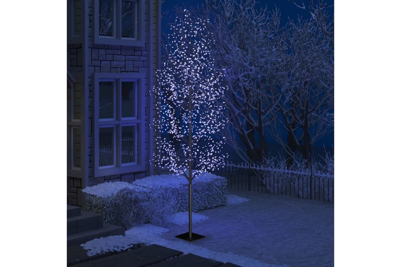Juletre 1200 lysdioder blått lys kirsebærblomst 400 cm - Plastjuletre