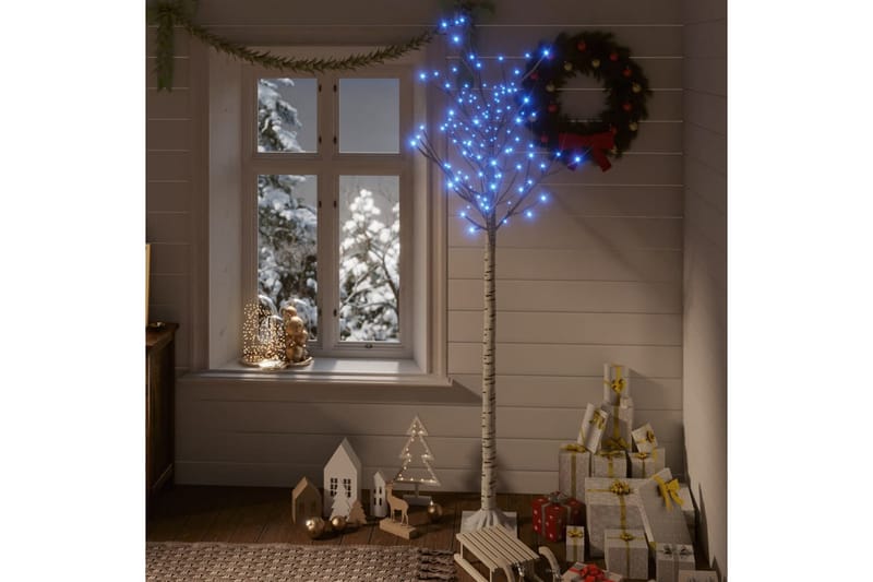 Juletre 180 LED-dioder blå silje innendørs og utendørst 1,8m - Plastjuletre