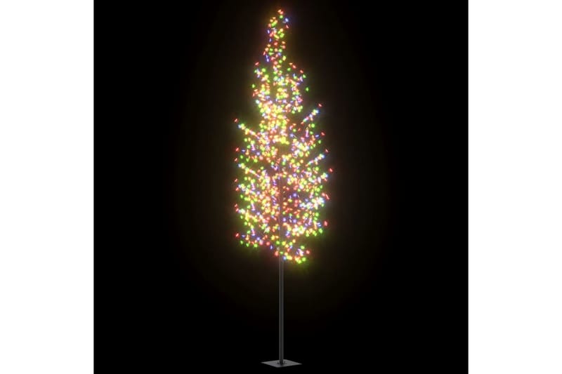 Juletre 200 lysdioder flerfarget lys kirsebærblomst 400 cm - Svart - Plastjuletre