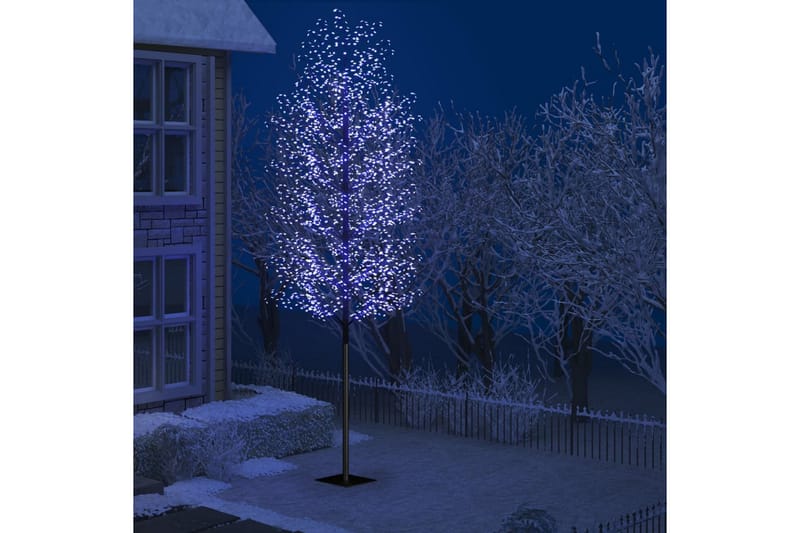Juletre 2000 lysdioder blått lys kirsebærblomst 500 cm - Plastjuletre