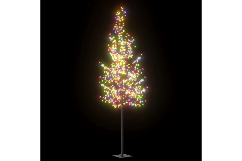 Juletre 600 lysdioder flerfarget lys kirsebærblomst 300 cm - Svart - Plastjuletre