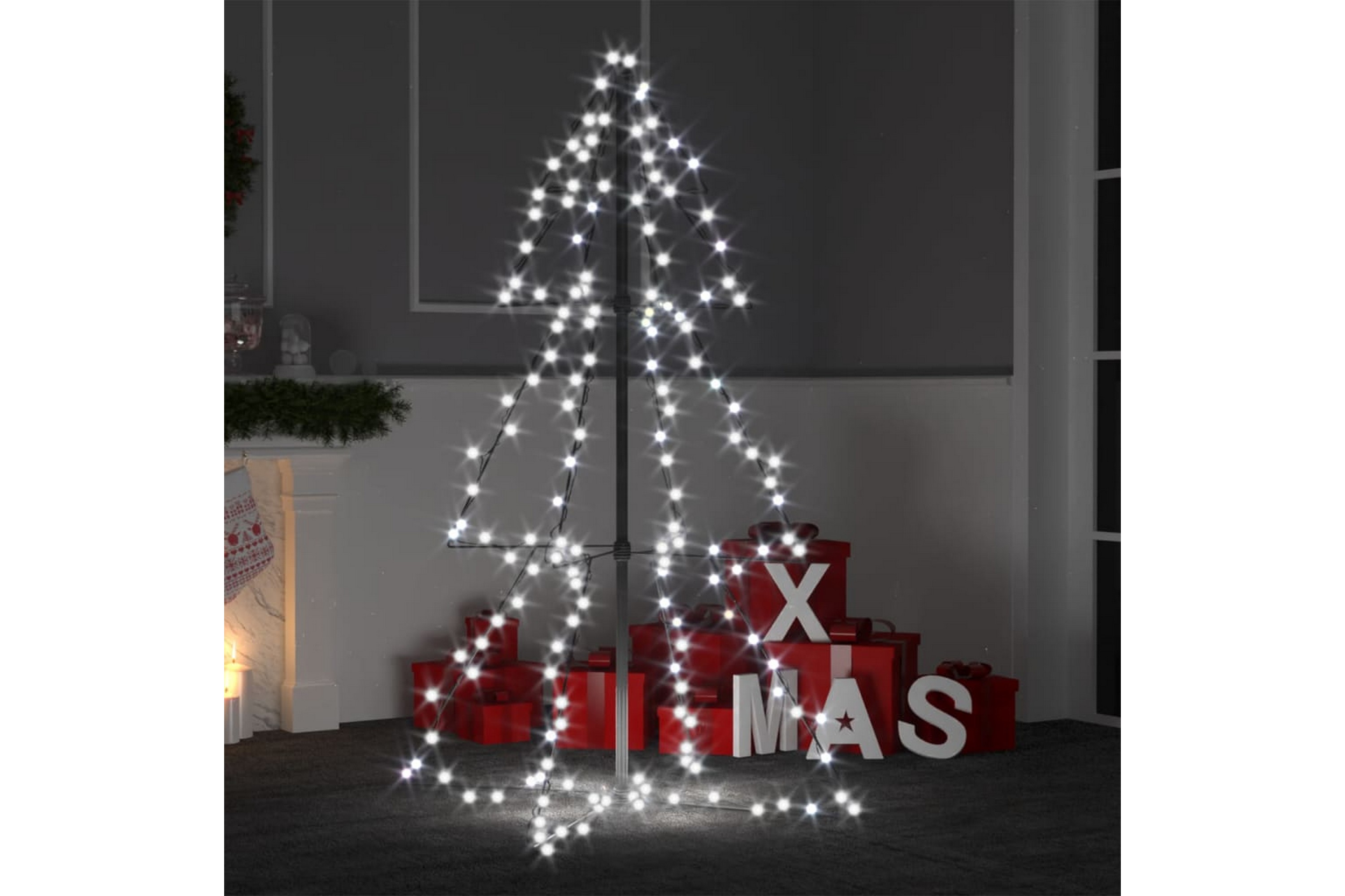 Be Basic Juletre kjegle 160 LED innendørs og utendørs 78x120 cm -