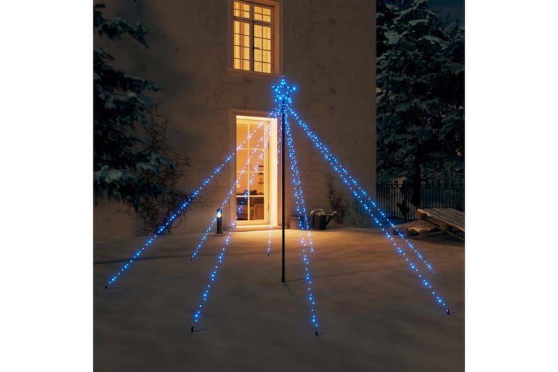 Juletrelys innendørs og utendørs 400 lysdioder blå 2,5 m - Blå - Plastjuletre