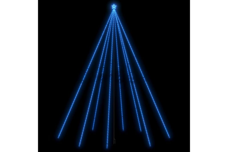 Juletrelys innendørs utendørs 1300 LED blå 8 m - Blå - Plastjuletre