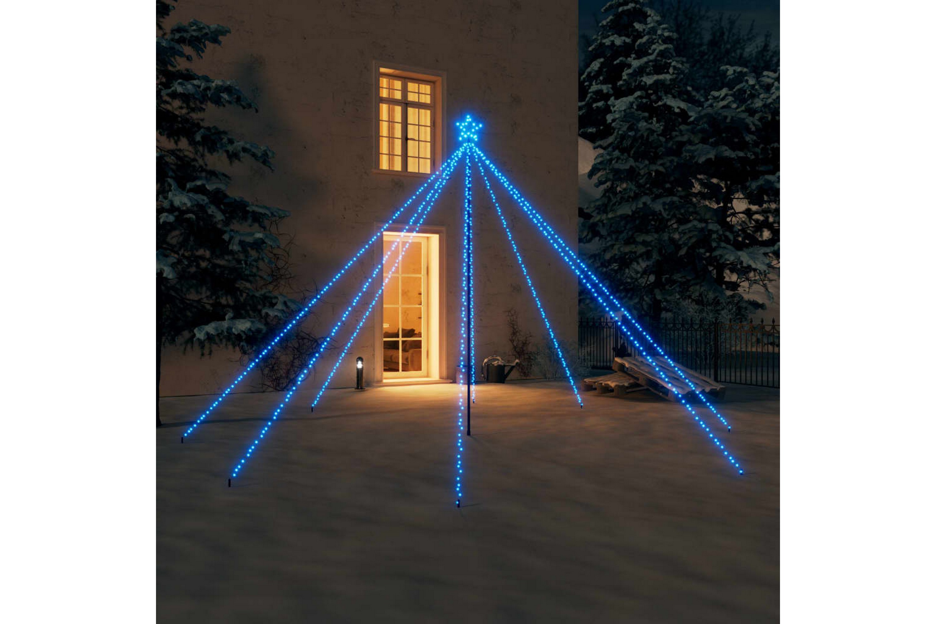 Be Basic juletrelys innendørs utendørs 576 LED blå 3,6 m - Blå