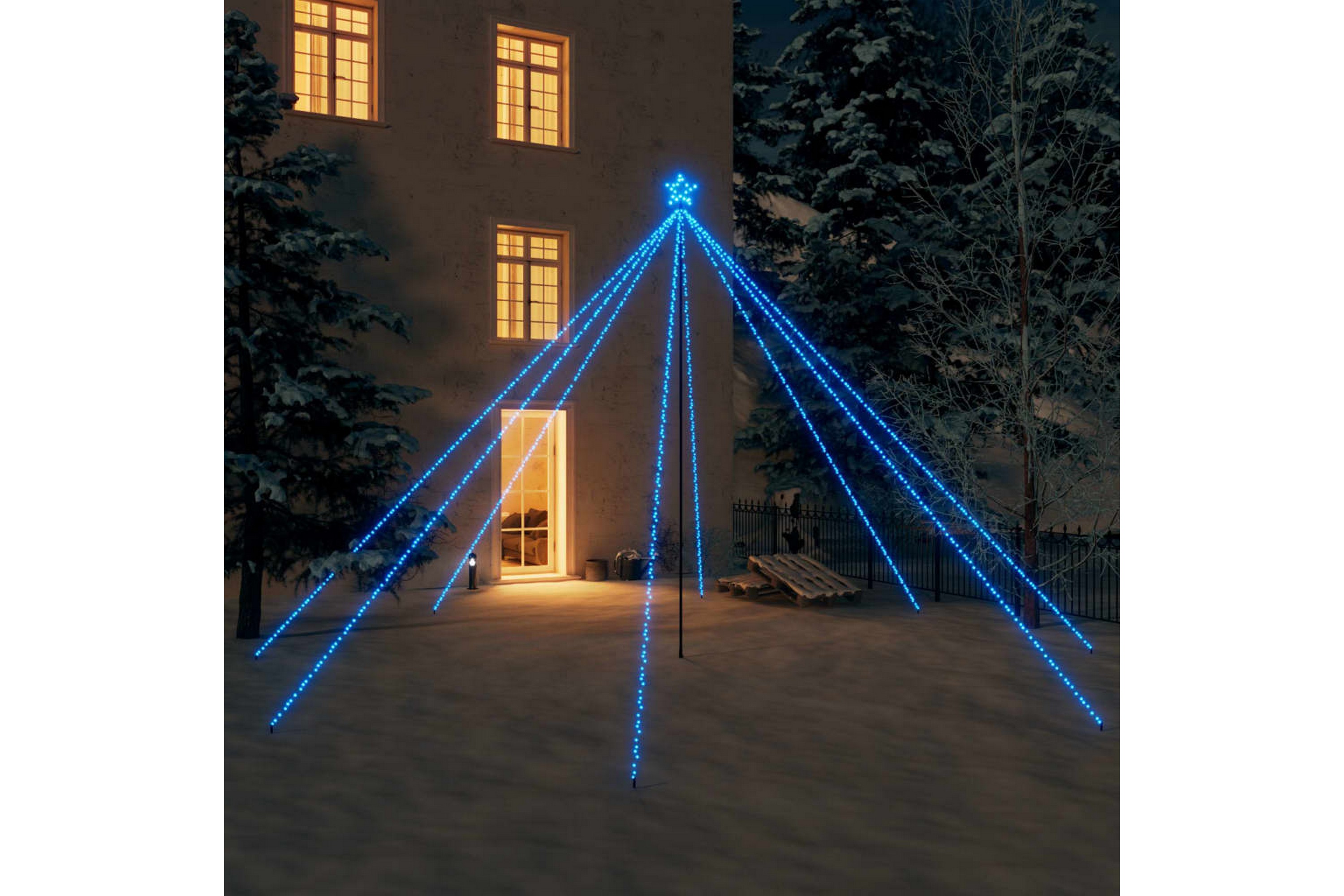 Be Basic Juletrelys innendørs utendørs 800 LED blå 5 m - Blå