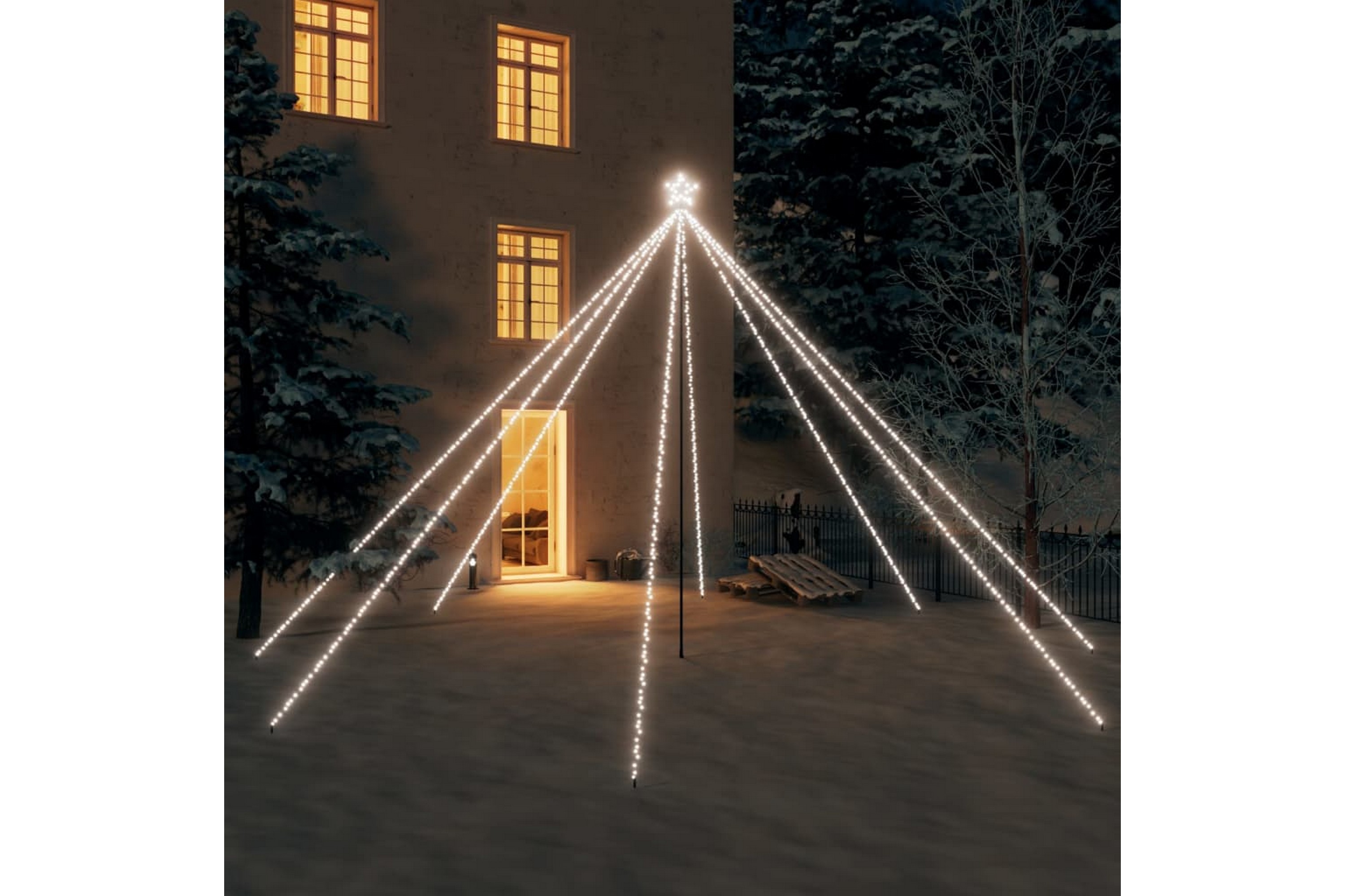 Be Basic Juletrelys innendørs utendørs 800 LED kaldhvit 5 m - Hvit
