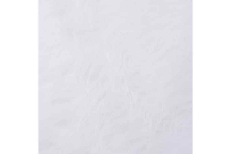 Juletreskjørt hvit 122 cm fuskepels - Hvit - Plastjuletre