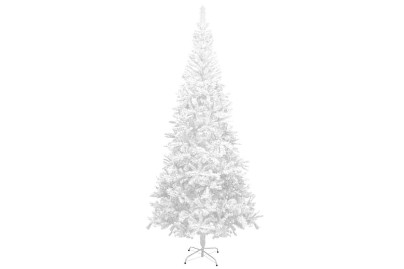 Kunstig juletre med LED og kulesett L 240 cm hvit - Plastjuletre