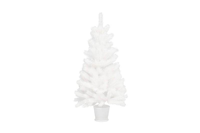 Kunstig juletre med potte hvit 90 cm PE - Plastjuletre