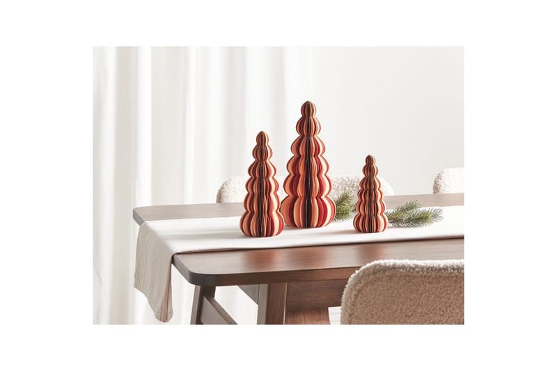Prydnadsfigur Beliani Dhaulagiri Beige||Dark red - Interiør - Dekorasjon & innredningsdetaljer - Julepynt & juledekorasjon - Juletrepynt