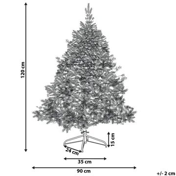 Tomichi Liten Snøete Plastgran 120 cm - Hvit/Svart/Grønn - Interiør - Dekorasjon & innredningsdetaljer - Julepynt & juledekorasjon - Plastjuletre