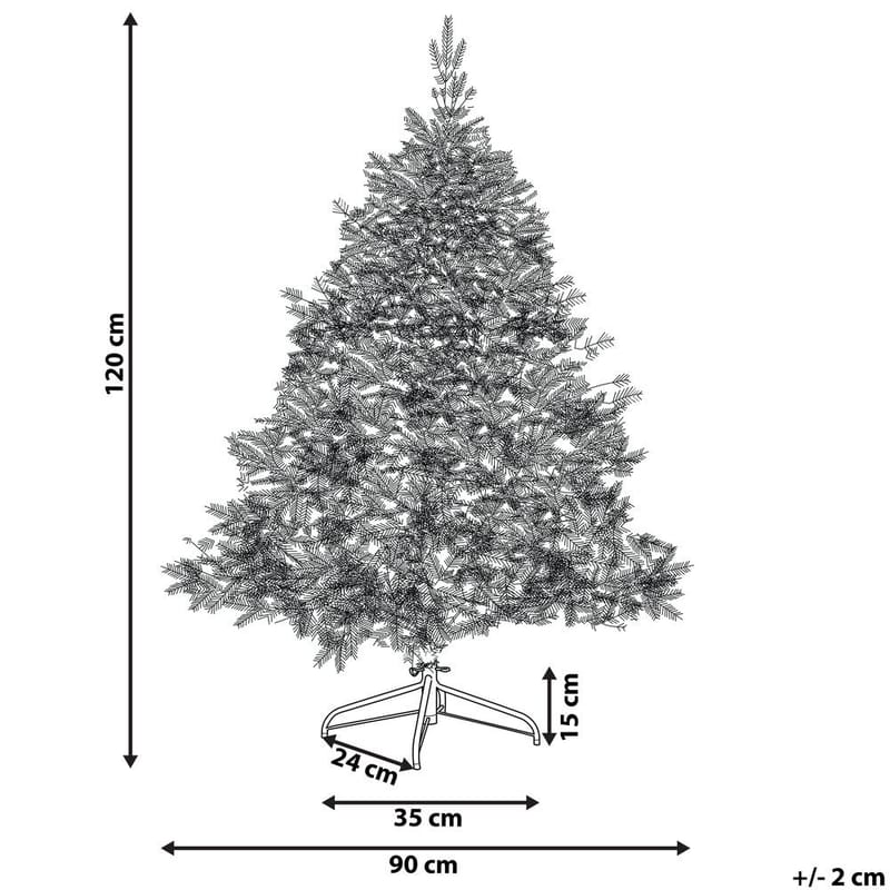 Tomichi Liten Snøete Plastgran 120 cm - Hvit/Svart/Grønn - Interiør - Dekorasjon & innredningsdetaljer - Julepynt & juledekorasjon - Plastjuletre