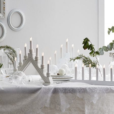 Karin lysestake 42 cm - hvit - Interiør - Dekorasjon & innredningsdetaljer - Julepynt & juledekorasjon