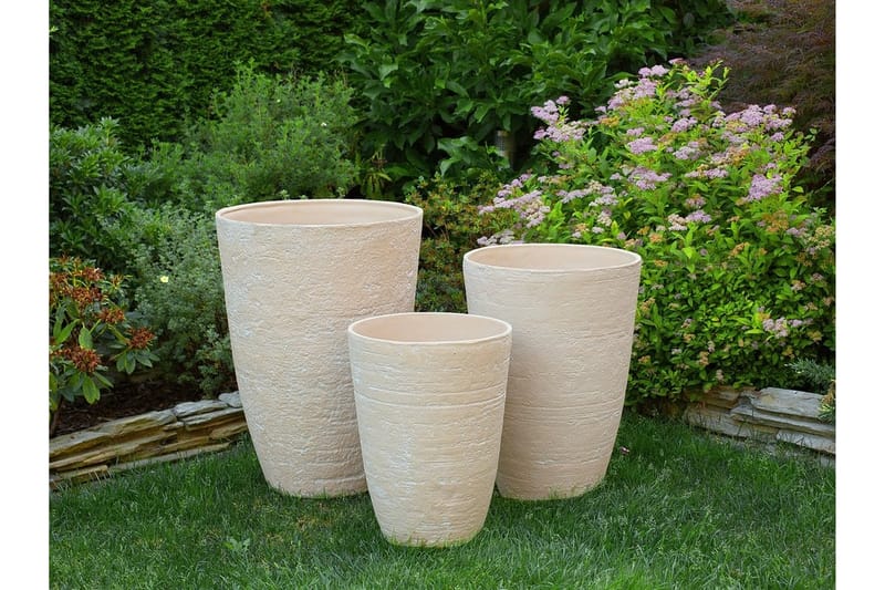 Krukke Camia 35,5 cm - Beige - Interiør - Dekorasjon & innredningsdetaljer - Krukker
