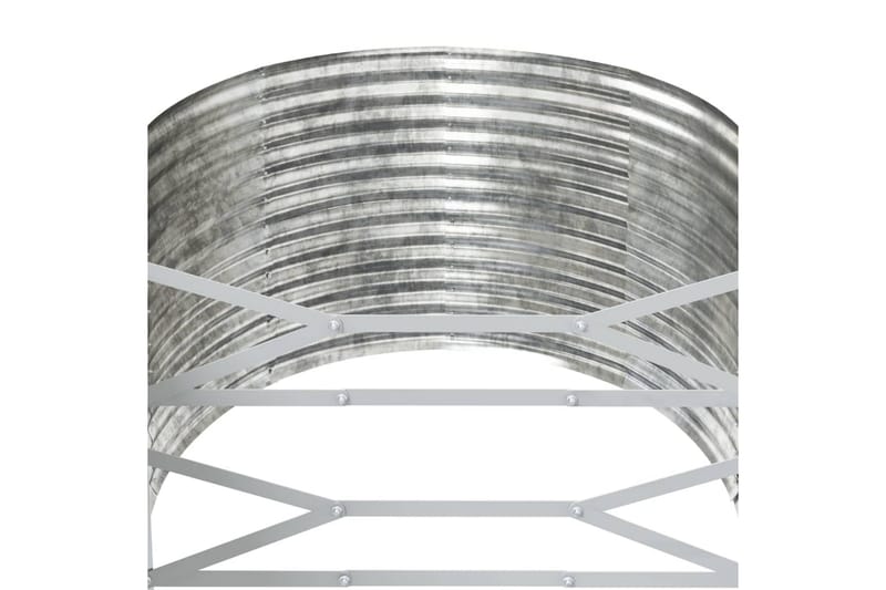 beBasic Utendørs plantekasse sølv 554x100x68 cm pulverlakkert stål - Silver - Utepotter - Blomsterkasser