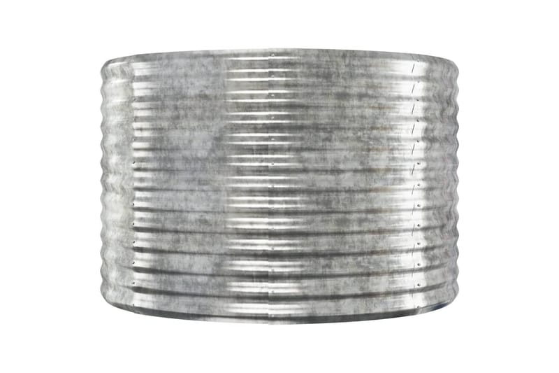beBasic Plantekasse pulverlakkert stål 396x100x68 cm sølv - Silver - Utepotter - Blomsterkasser