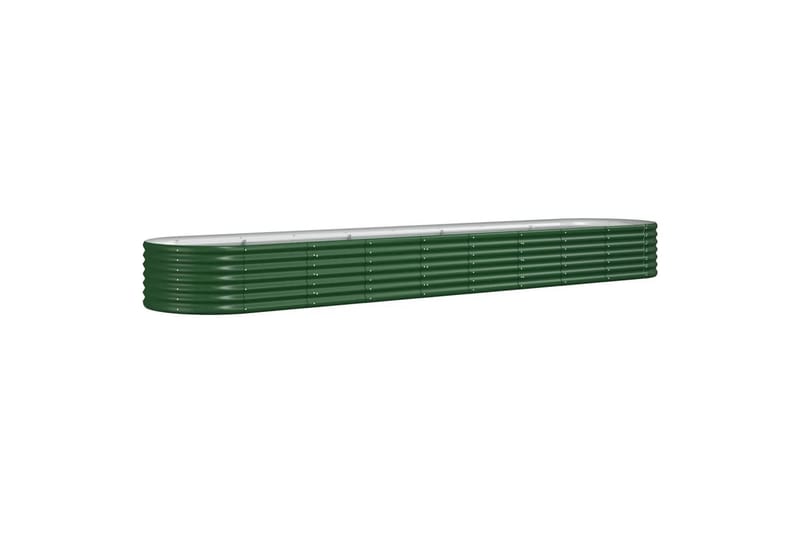 beBasic Plantekasse pulverlakkert stål 368x80x36 cm grønn - grÃ¸nn - Utepotter - Blomsterkasser