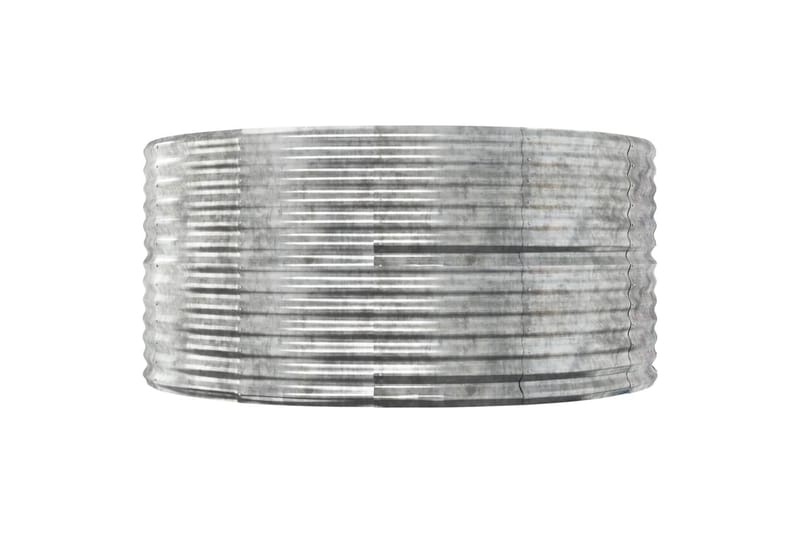 beBasic Plantekasse sølv 140x140x68 cm pulverlakkert stål - Silver - Utepotter - Blomsterkasser