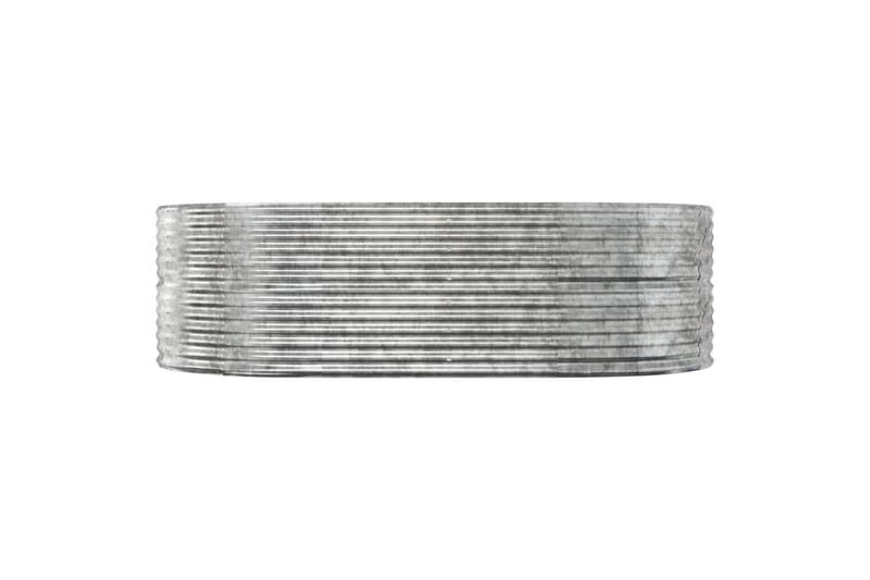 beBasic Plantekasse sølv 212x140x68 cm pulverlakkert stål - Silver - Utepotter - Blomsterkasser