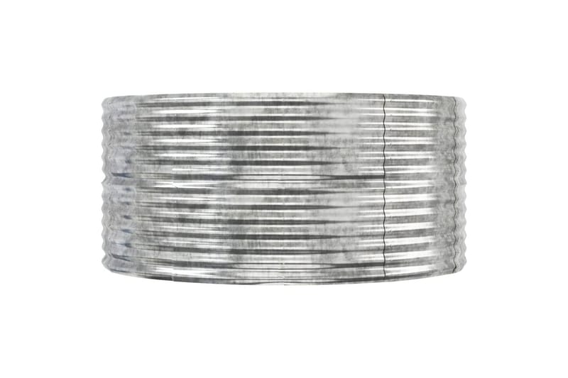 beBasic Plantekasse sølv 447x140x68 cm pulverlakkert stål - Silver - Utepotter - Blomsterkasser