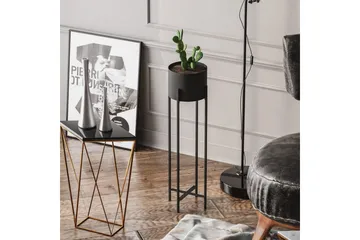 Dekorativ potte Mirven Svart 23 x 23 x 78 cm - 23 x 23 x 78 cm - Hagemøbler & utemiljø - Balkong & terrasse - Balkongdyrking