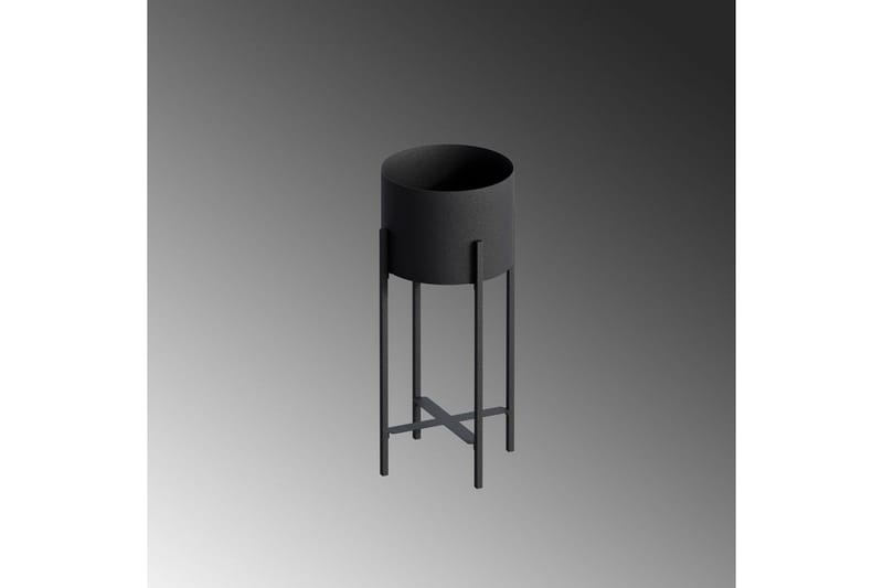 Dekorativ potte Mirven Svart 23 x 23 x 48 cm - 23 x 23 x 48 cm - Hagemøbler & utemiljø - Balkong & terrasse - Balkongdyrking