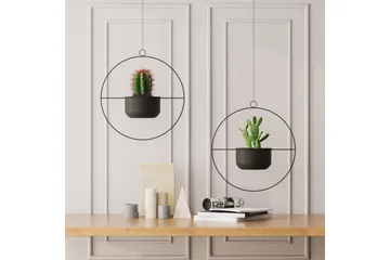 Dekorativ potte Velmor Svart - Svart - Interiør - Dekorasjon & innredningsdetaljer - Krukker - Veggkrukke