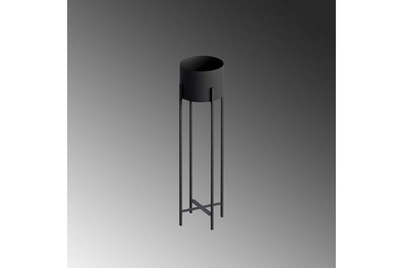 Dekorativ potte Mirven Svart 23 x 23 x 78 cm - 23 x 23 x 78 cm - Hagemøbler & utemiljø - Balkong & terrasse - Balkongdyrking