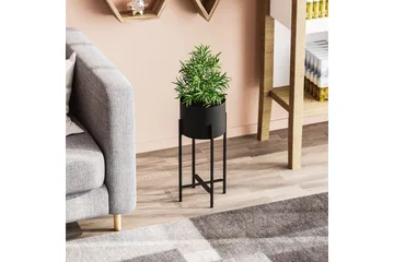 Dekorativ potte Mirven Svart 23 x 23 x 48 cm - 23 x 23 x 48 cm - Hagemøbler & utemiljø - Balkong & terrasse - Balkongdyrking