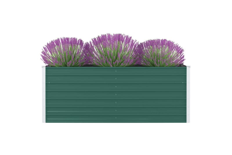 Forhøyet hagebed 160x80x45 cm galvanisert stål grønn - Utepotter - Blomsterkasser