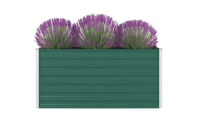 Forhøyet hagebed 160x80x77 cm galvanisert stål grønn - Utepotter - Blomsterkasser