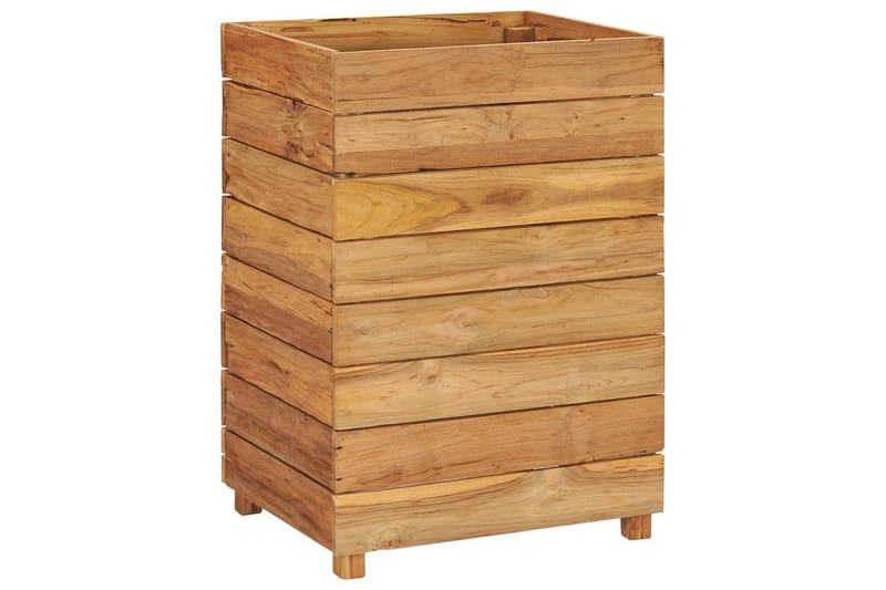 Høybed 50x40x72 cm resirkulert teak og stål - Blomsterkasser - Utepotter