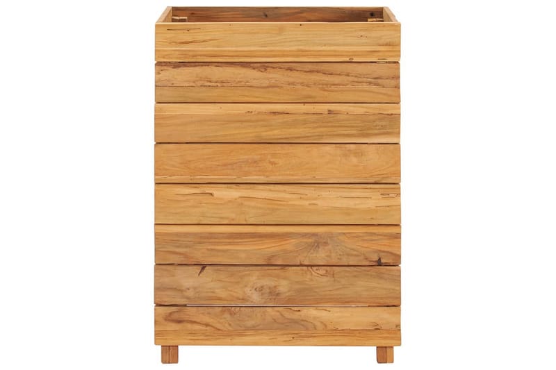 Høybed 50x40x72 cm resirkulert teak og stål - Blomsterkasser - Utepotter