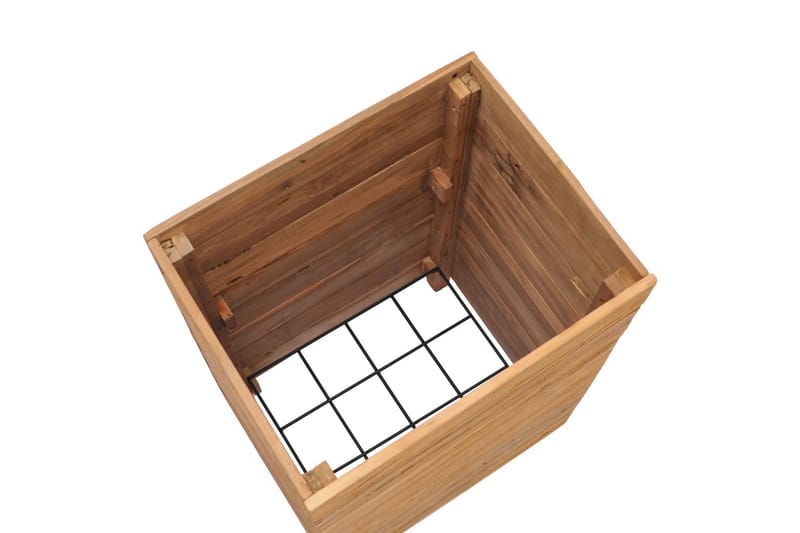 Høybed 50x40x72 cm resirkulert teak og stål - Blomsterkasser - Utepotter