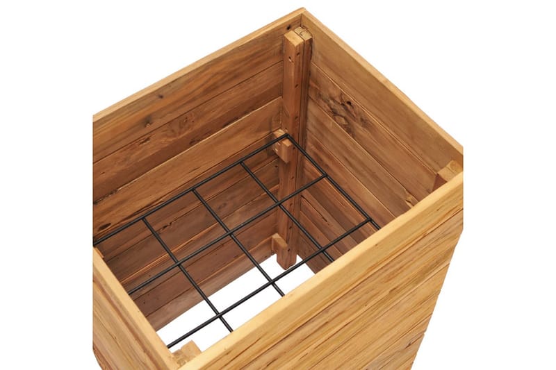 Høybed 50x40x72 cm resirkulert teak og stål - Blomsterkasser - Utepotter
