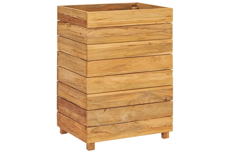 Høybed 50x40x72 cm resirkulert teak og stål - Blomsterkasser - Utepotter