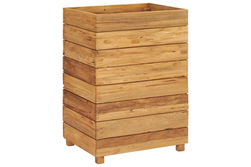 Høybed 50x40x72 cm resirkulert teak og stål - Blomsterkasser - Utepotter Høybed 50x40x72 cm resirkulert teak og stål - Blomsterkasser - Utepotter