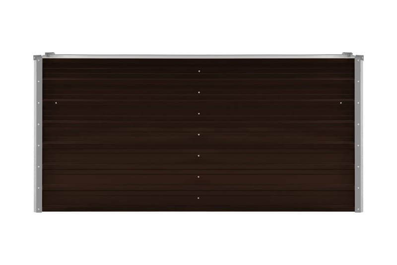 Høybed brun 160x40x77 cm galvanisert stål - Brun - Utepotter - Blomsterkasser