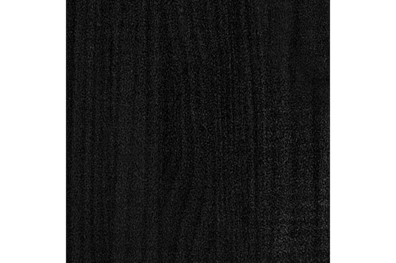 Blomsterkasse svart 40x40x40 cm heltre furu - Svart - Utepotter - Blomsterkasser