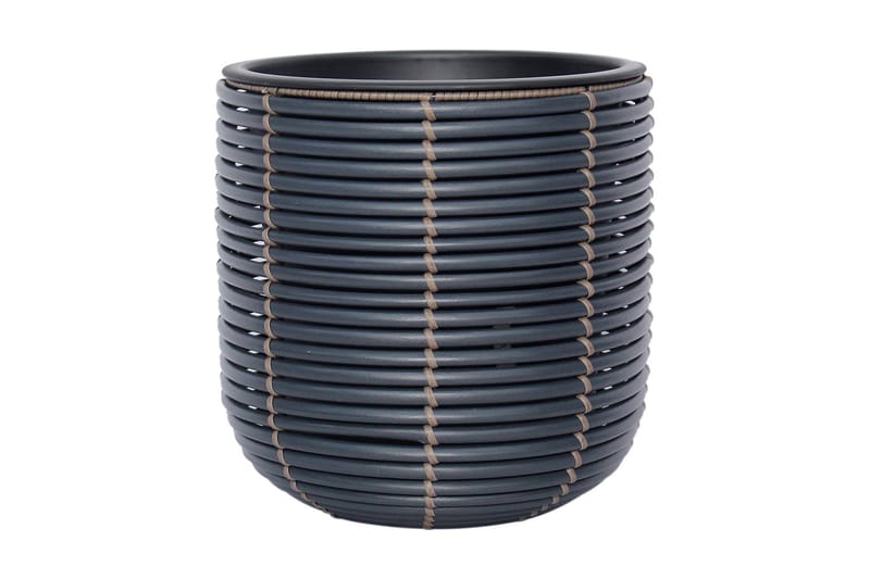 Blomsterkrukke Wicker D27xH28 cm Svart - Interiør - Dekorasjon & innredningsdetaljer - Krukker - Utepotter