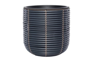 Blomsterkrukke Wicker D27xH28 cm Svart - Interiør - Dekorasjon & innredningsdetaljer - Krukker - Utepotter
