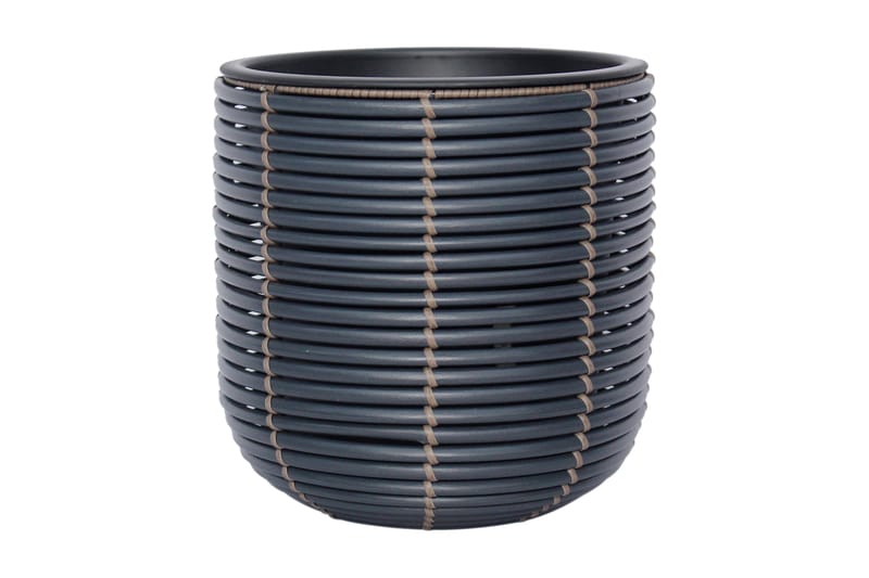 Blomsterkrukke Wicker D27xH28 cm Svart - Interiør - Dekorasjon & innredningsdetaljer - Krukker - Utepotter