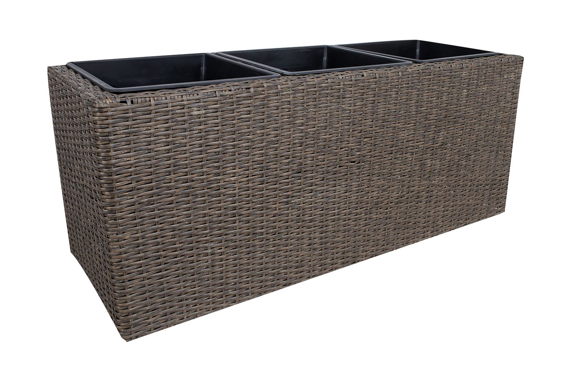 Dyrkingskasse Wicker 110x39xH45 cm Mørkebrun - Interiør - Dekorasjon & innredningsdetaljer - Krukker - Utepotter